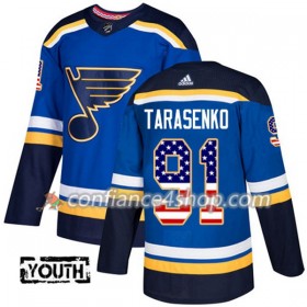 Adidas Maillot de Hockey St. Louis Blues Vladimir Tarasenko 91 2017-2018 Bleu USA Flag Fashion Authentic - Enfant